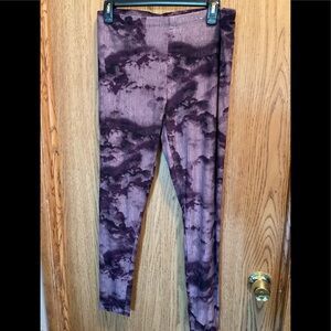Purple print leggings